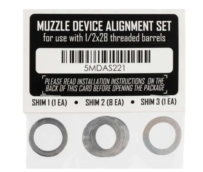 RUGGED SUPPRESSORS SHIM KIT 1/2X28
